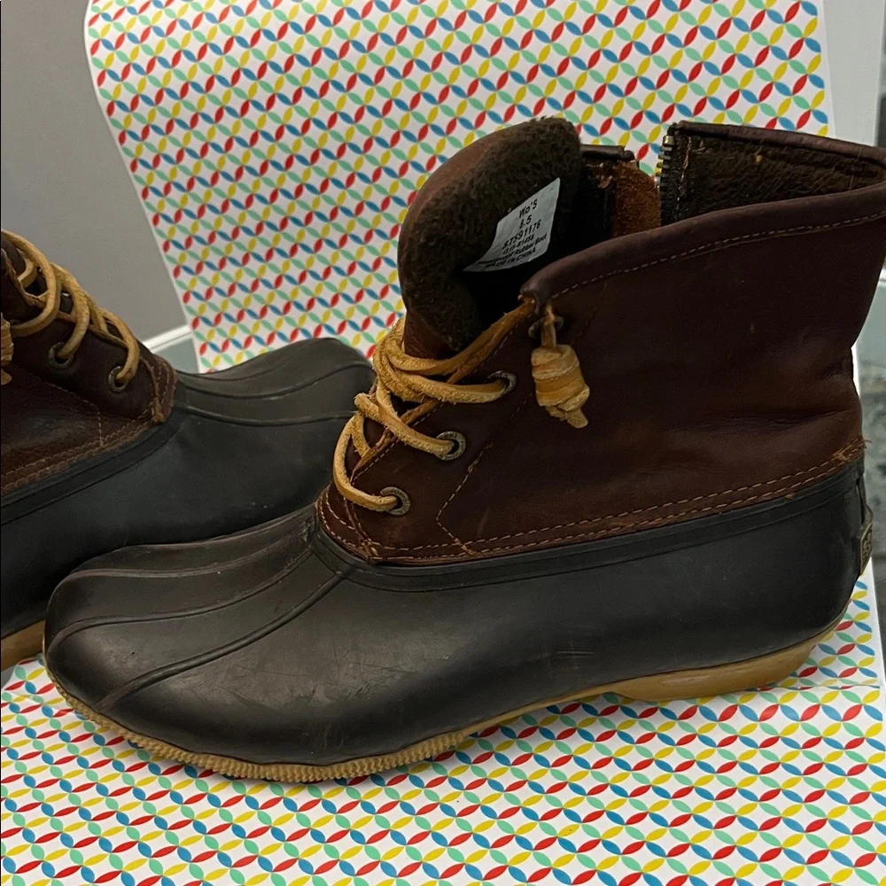 Sperry Brown and Black Duck Boots - Picture 7 of 12